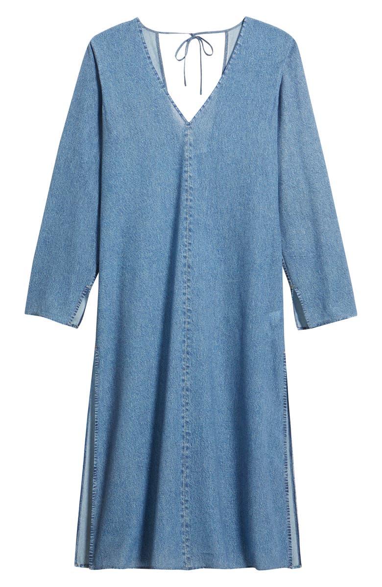 rag & bone rb Miramar Crinkle Long Sleeve Cover-Up Dress, Alternate, color, 