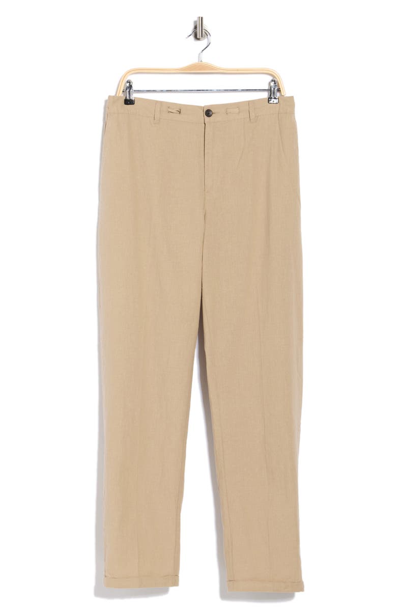 Les Deux Pino Cotton & Linen Pants, Main, color, Dark Sand