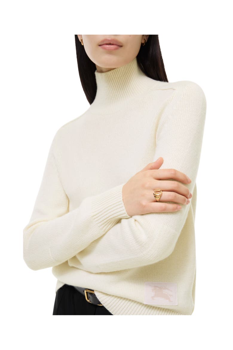 Cashmere Turtleneck sweater, Alternate, color, Ceramic white
