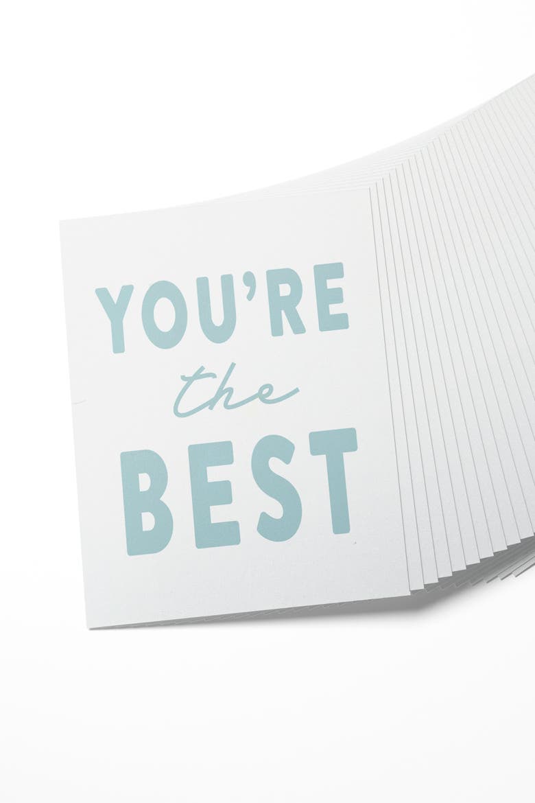 Blue You re the Best Boxed Set of 8 Cards, Alternate, color, Bold Blue
