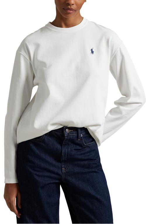 Polo Ralph Lauren Long Sleeve Cotton Jersey T-shirt In White