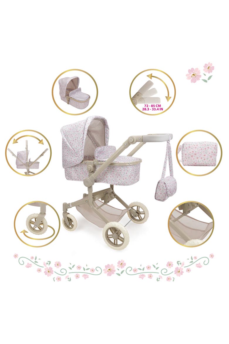 Little Flora City Park 2 in 1 Doll Pram, Alternate, color, Beige