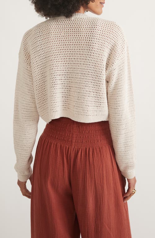 Marine Layer Anacapa Open Stitch Open Front Cardigan In Calico