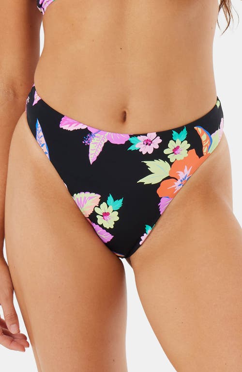 Roxy Wanderlust Bikini Bottoms In Black Multi