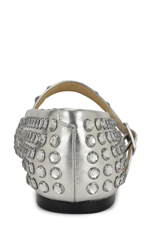 Shop Nine West Emmil Mary Jane Flat In Silver