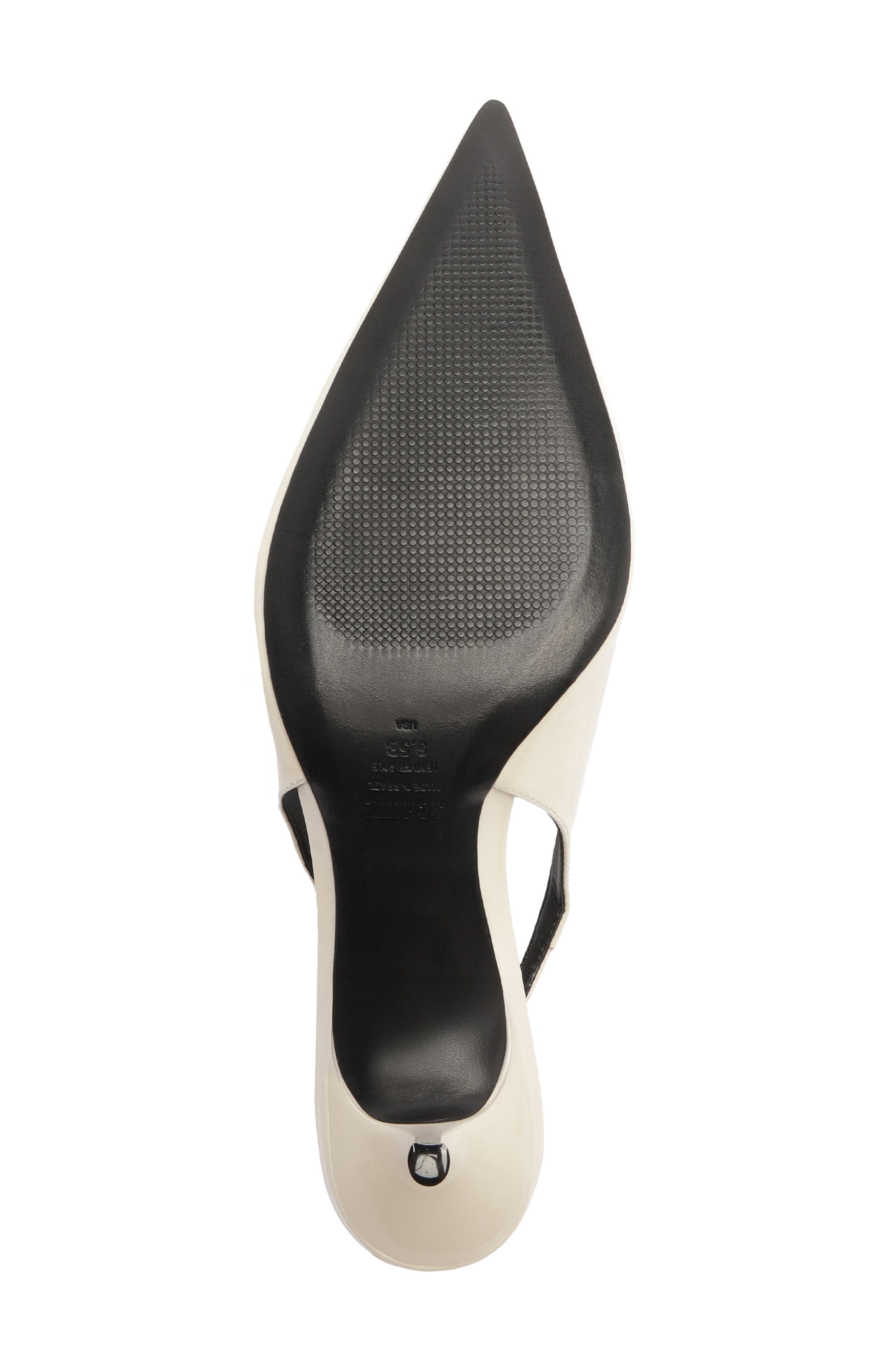 Paola Mid Slingback Pump, Alternate, color, SUGAR WHITE/ SALTO PATENT