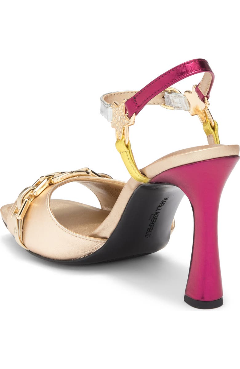 KARL LAGERFELD PARIS Danessa Ankle Strap Sandal, Alternate, color, Gold Multi