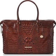 Brahmin Duxbury Croc Embossed Leather Weekend Bag