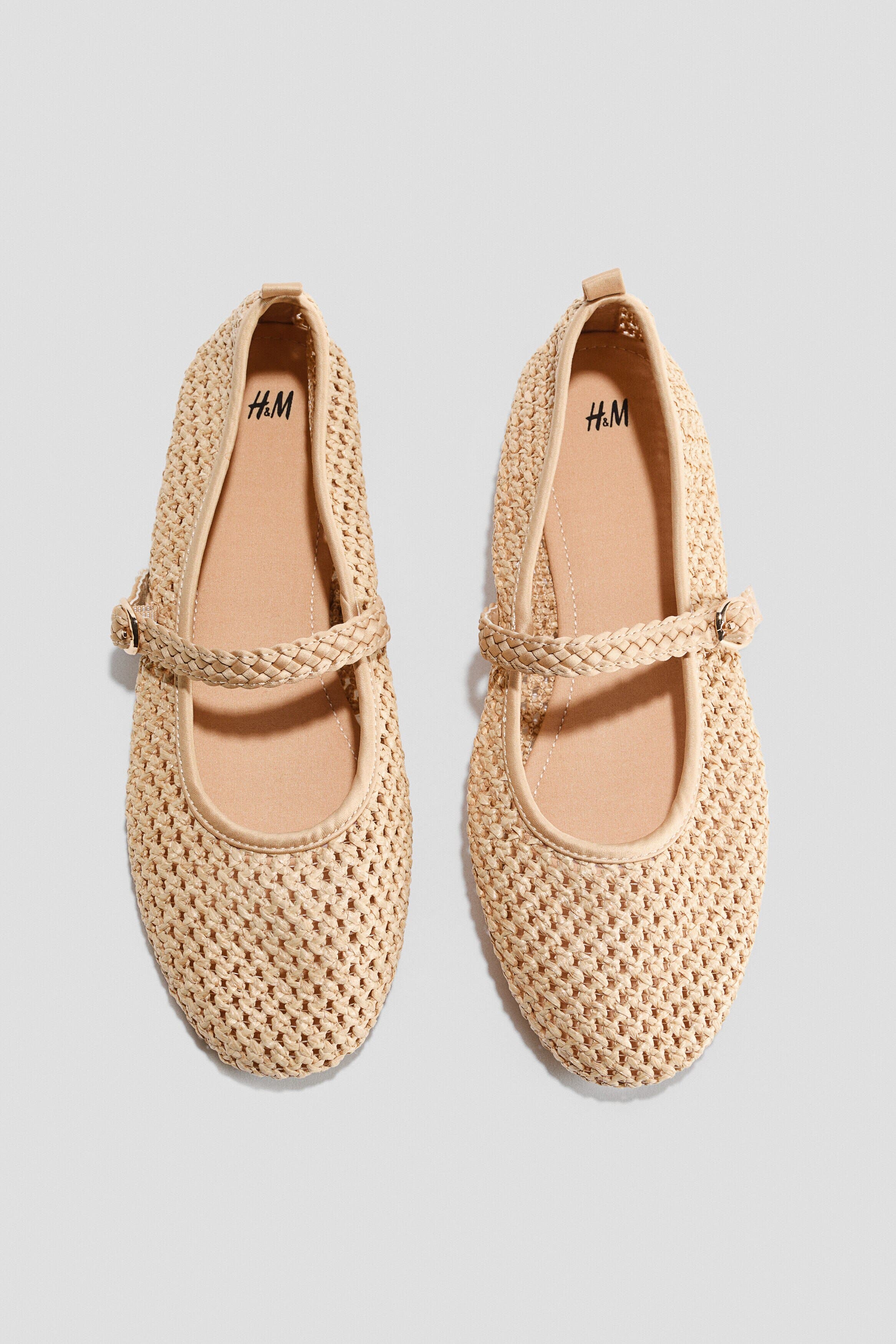 H&M Ballet Flats, Alternate, color, Beige