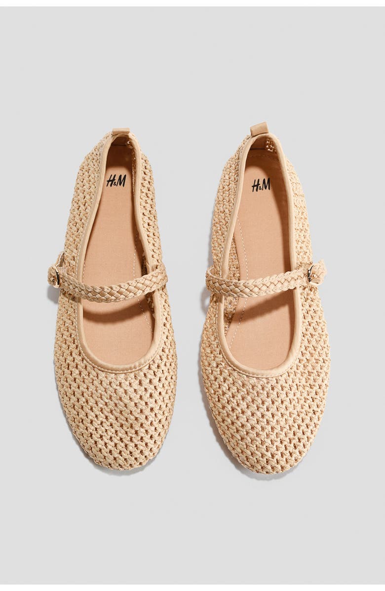 H&M Ballet Flats, Alternate, color, Beige