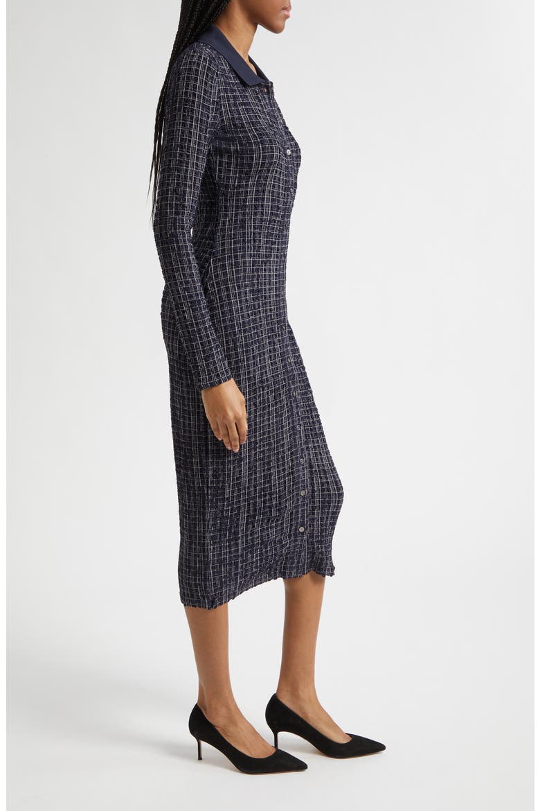 Barrett Check Shirtdress, Alternate, color, NAVY WHITE MULTI