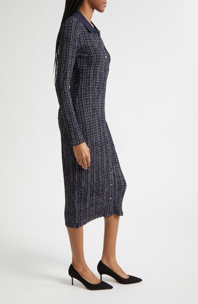 Veronica Beard Barrett Check Shirtdress, Alternate, color, Navy White Multi