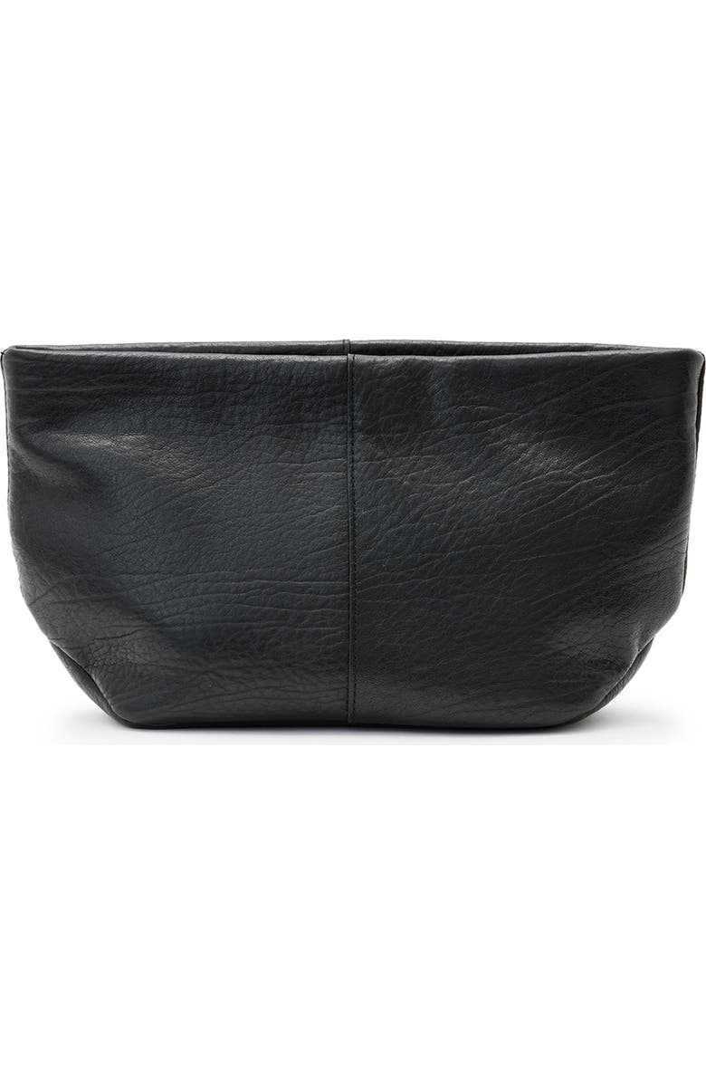 AllSaints Hex Grained Leather East/West Pouch, Main, color, Black