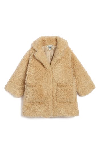 Pippa & Julie Sutton Faux Fur Jacket In Brown