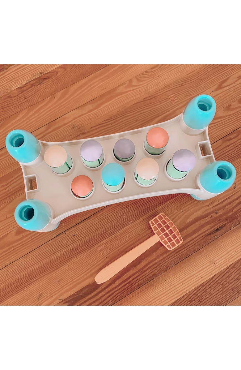 Quercetti Playeco+ Hammer Peggy Peg Pounding Toy, Interactive Colorful Board, Alternate, color, Multicolored