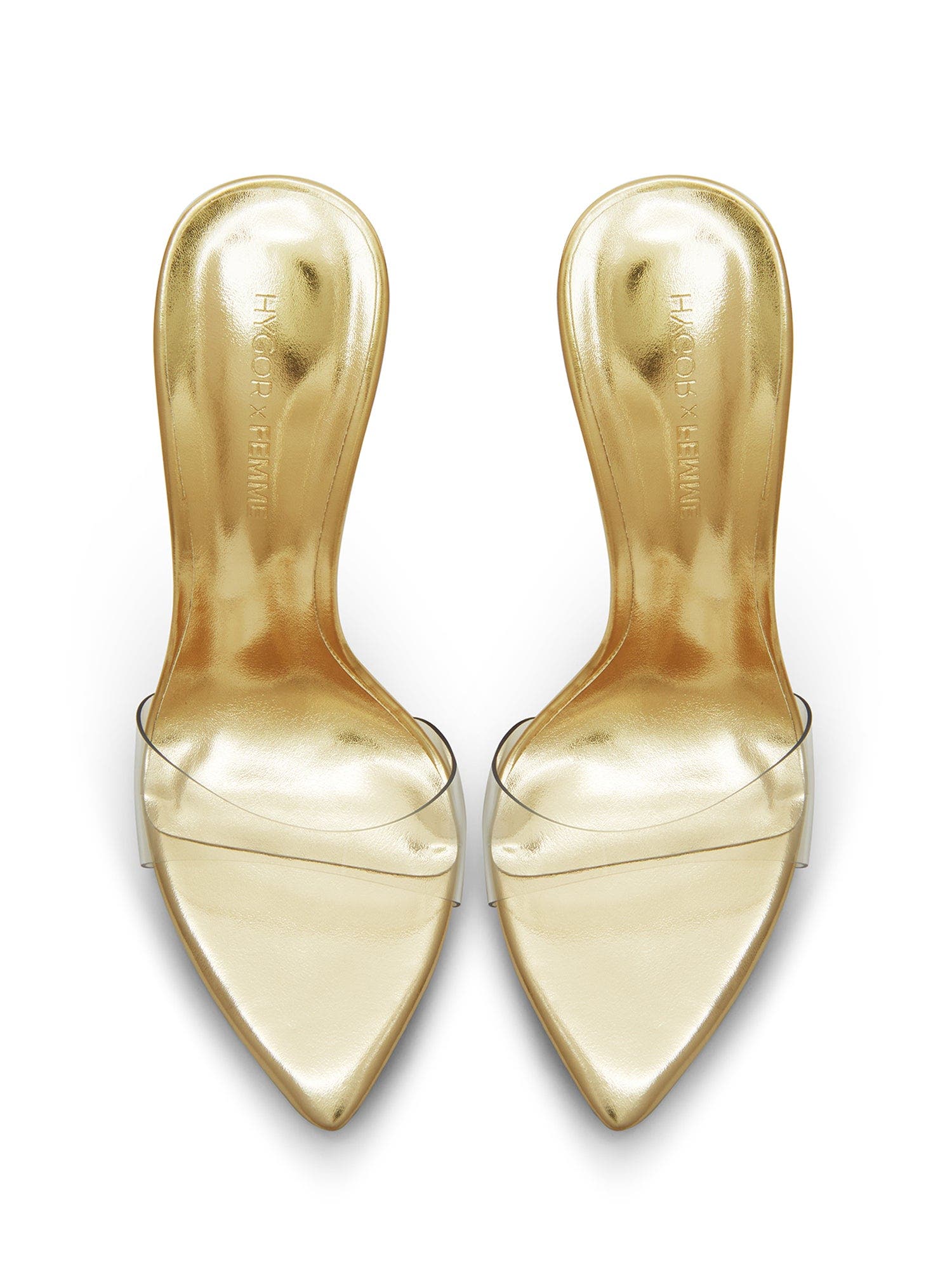 FEMME Whiskey PVC Mule, Alternate, color, Gold