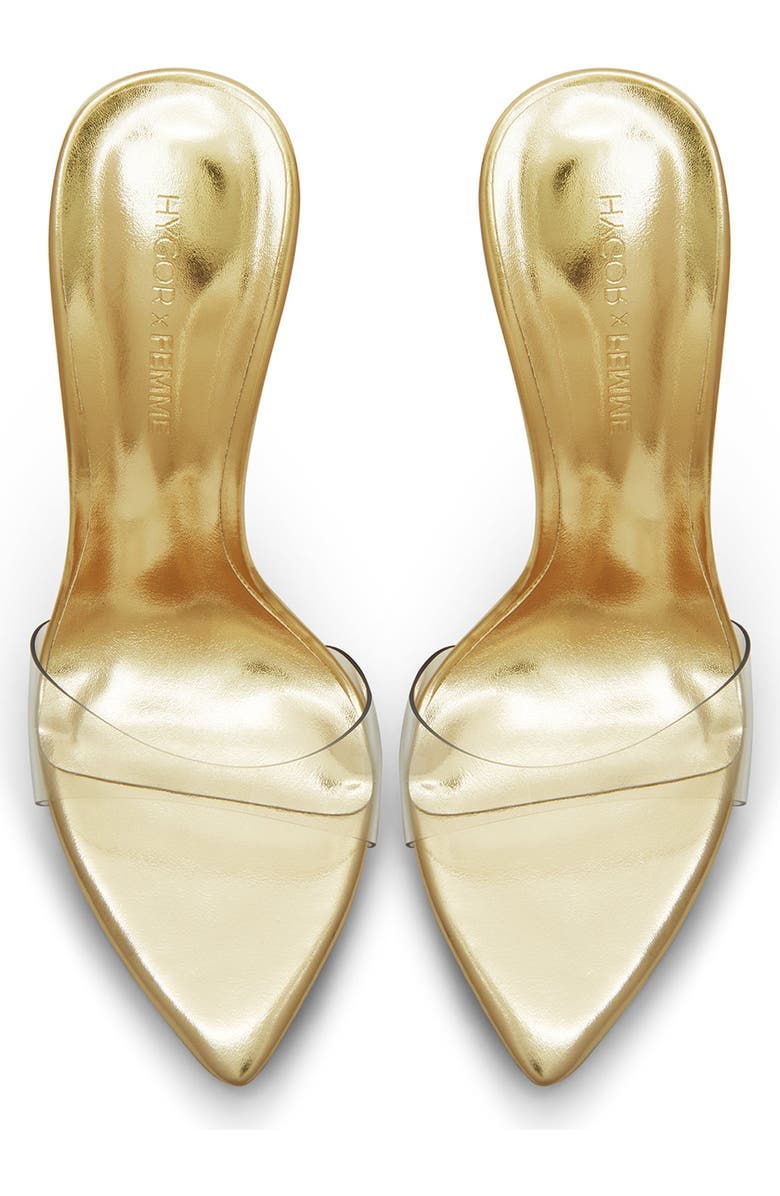 FEMME Whiskey PVC Mule, Alternate, color, Gold