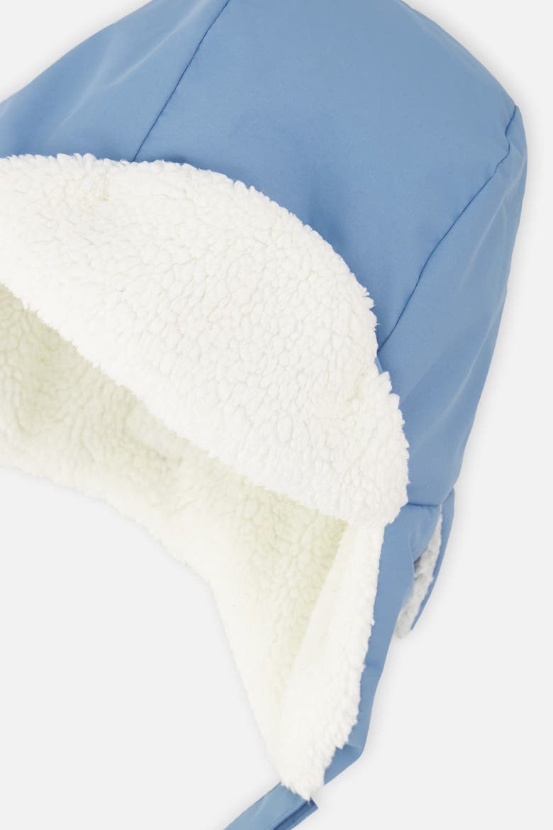 Lined Faux Fur Ear Flap Chin Strap Chapka, Alternate, color, Blue-Grey