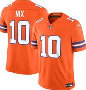 Nike Men's Nike Bo Nix Orange Denver Broncos Alternate Mile High Collection 1977 Throwback Vapor F.U.S.E. Stitched Limited Jersey