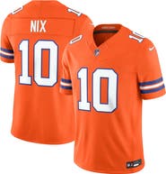 Nike Men's Nike Bo Nix Orange Denver Broncos Alternate Mile High Collection 1977 Throwback Vapor F.U.S.E. Stitched Limited Jersey