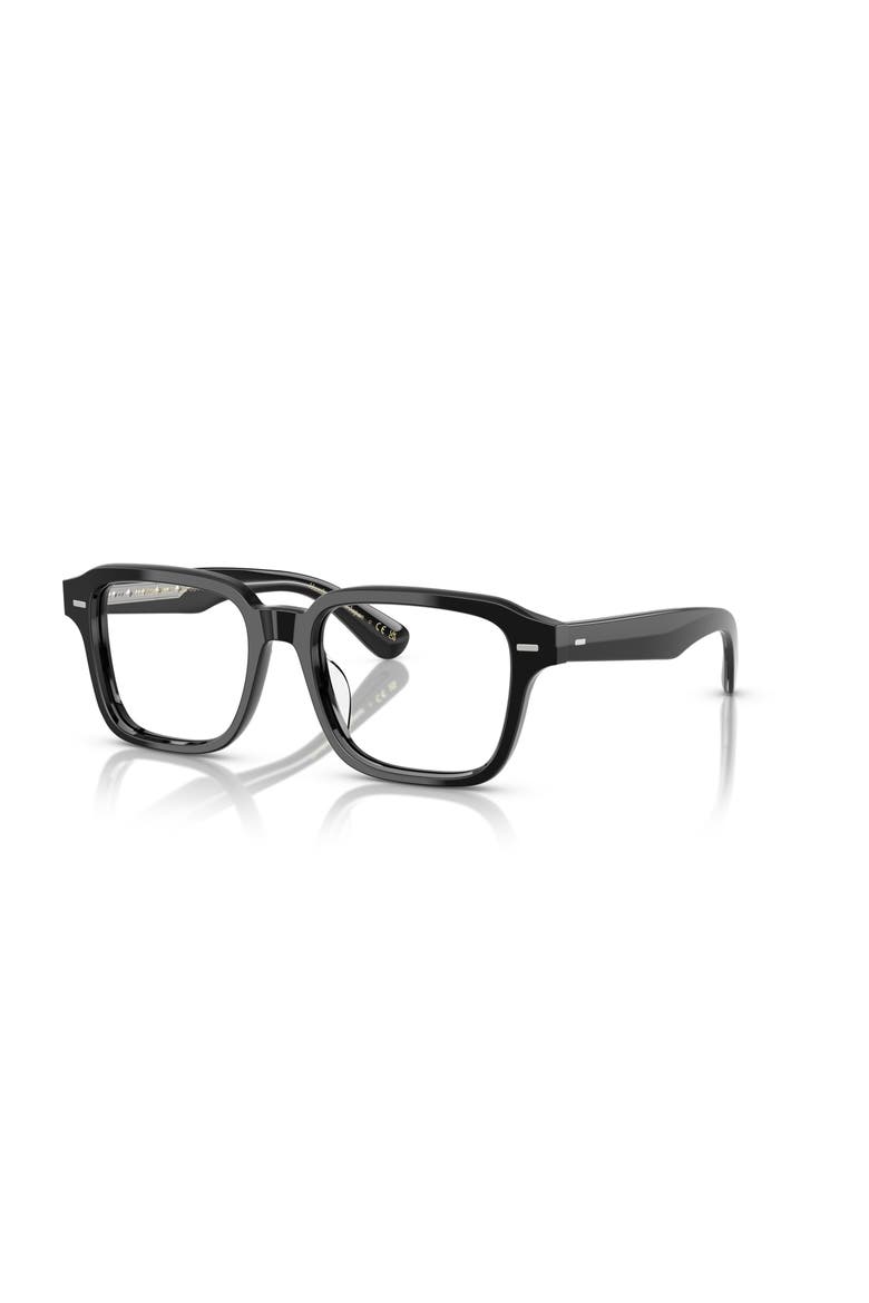 51mm Rectangle optical glasses, Main, color, Black