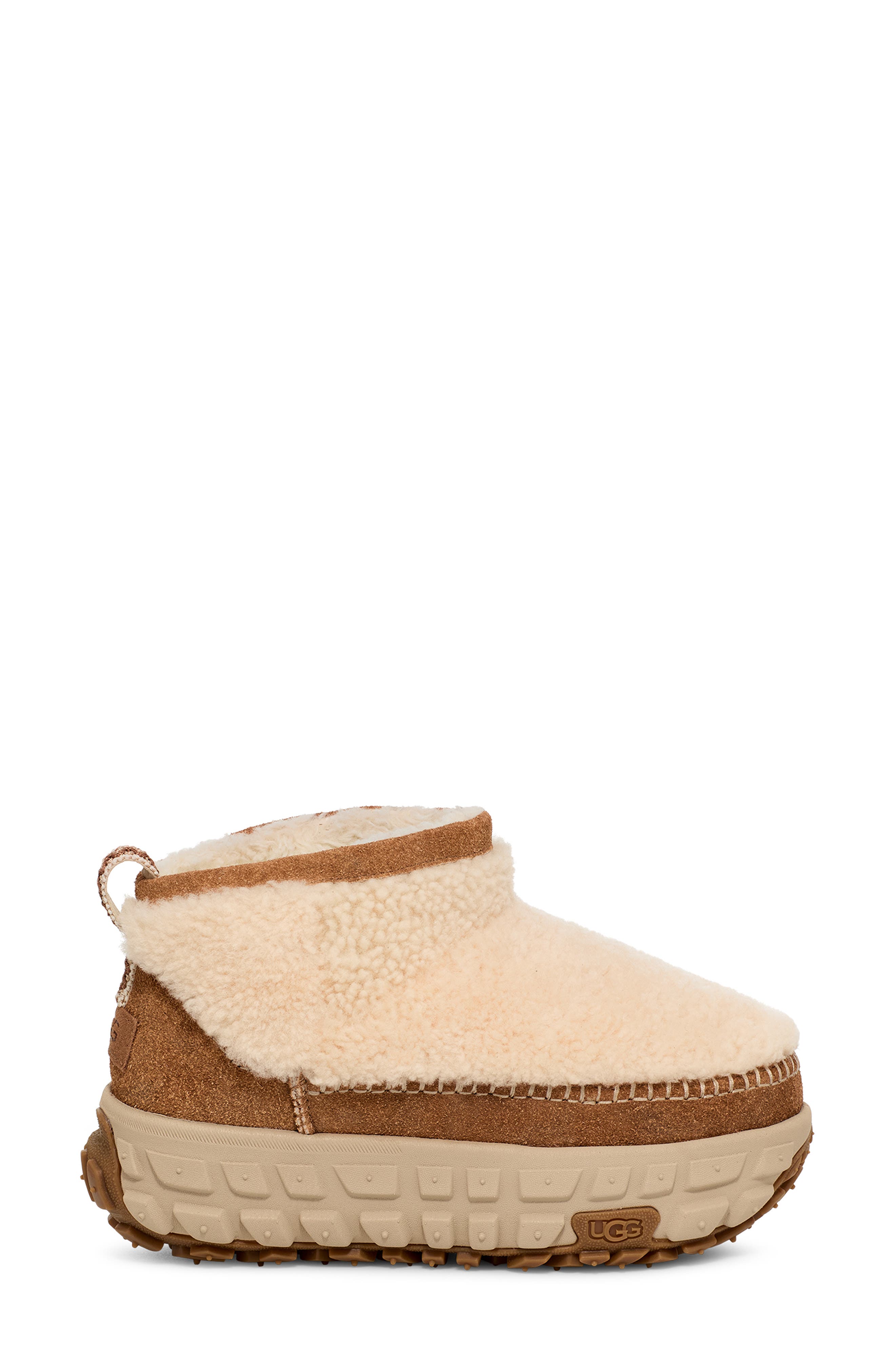 UGG<sup>®</sup> Venture Daze Ultra Mini Genuine Shearling Platform Bootie, Alternate, color, Nat