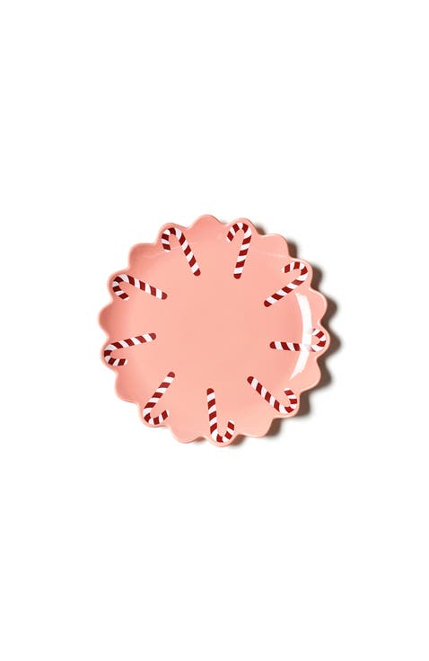 Provence Candy Cane Scallop Platter