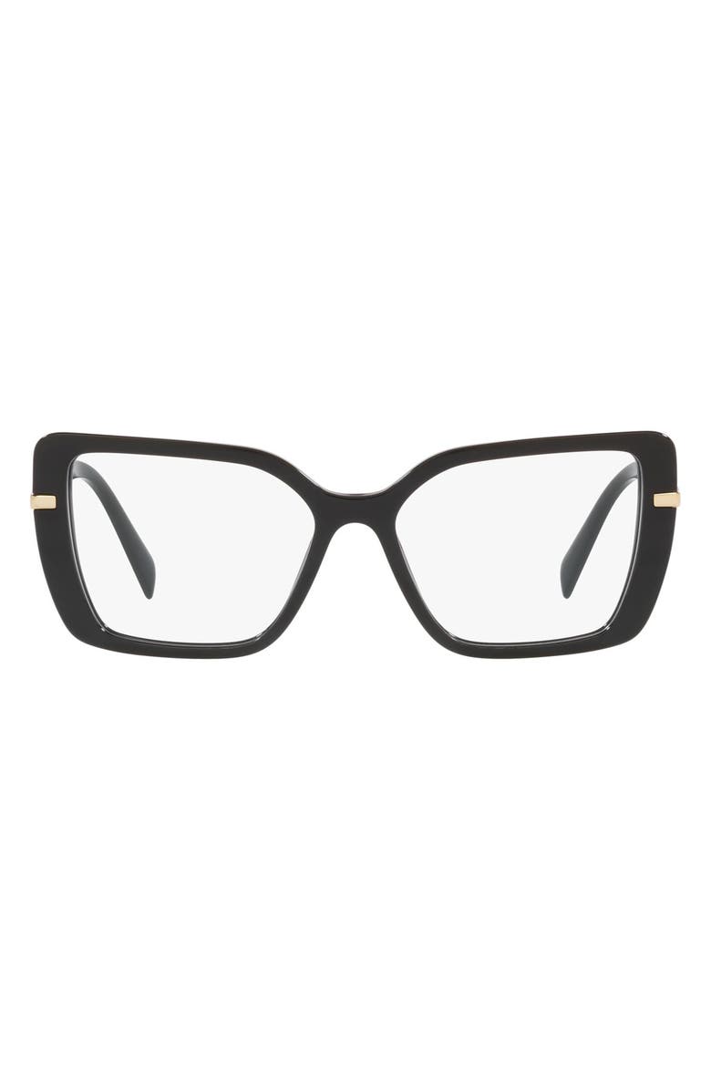 Prada 53mm Square Optical Glasses, Main, color, 
