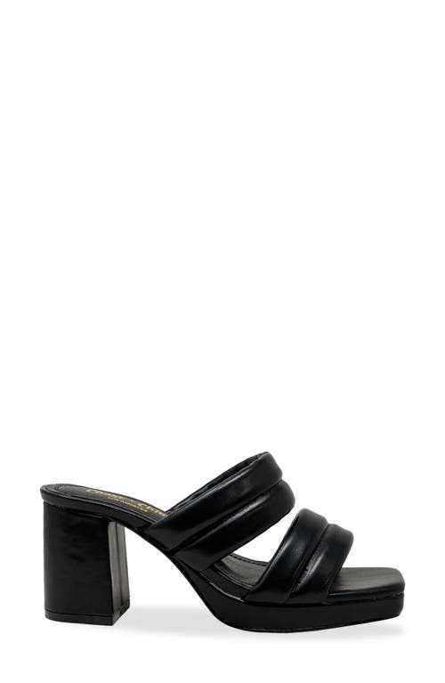 Chase & Chloe Chase And Chloe Moira Platform Sandal In Black Pu