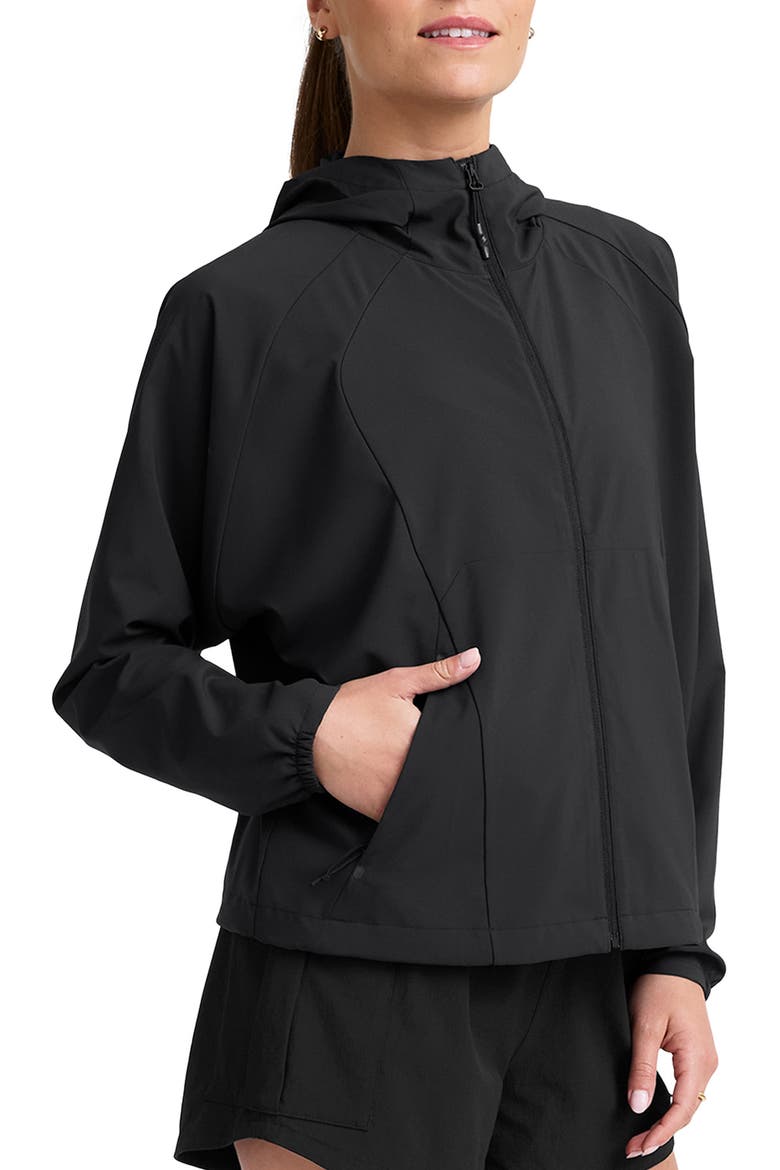 Cross Country Packable Jacket, Alternate, color, BLACK