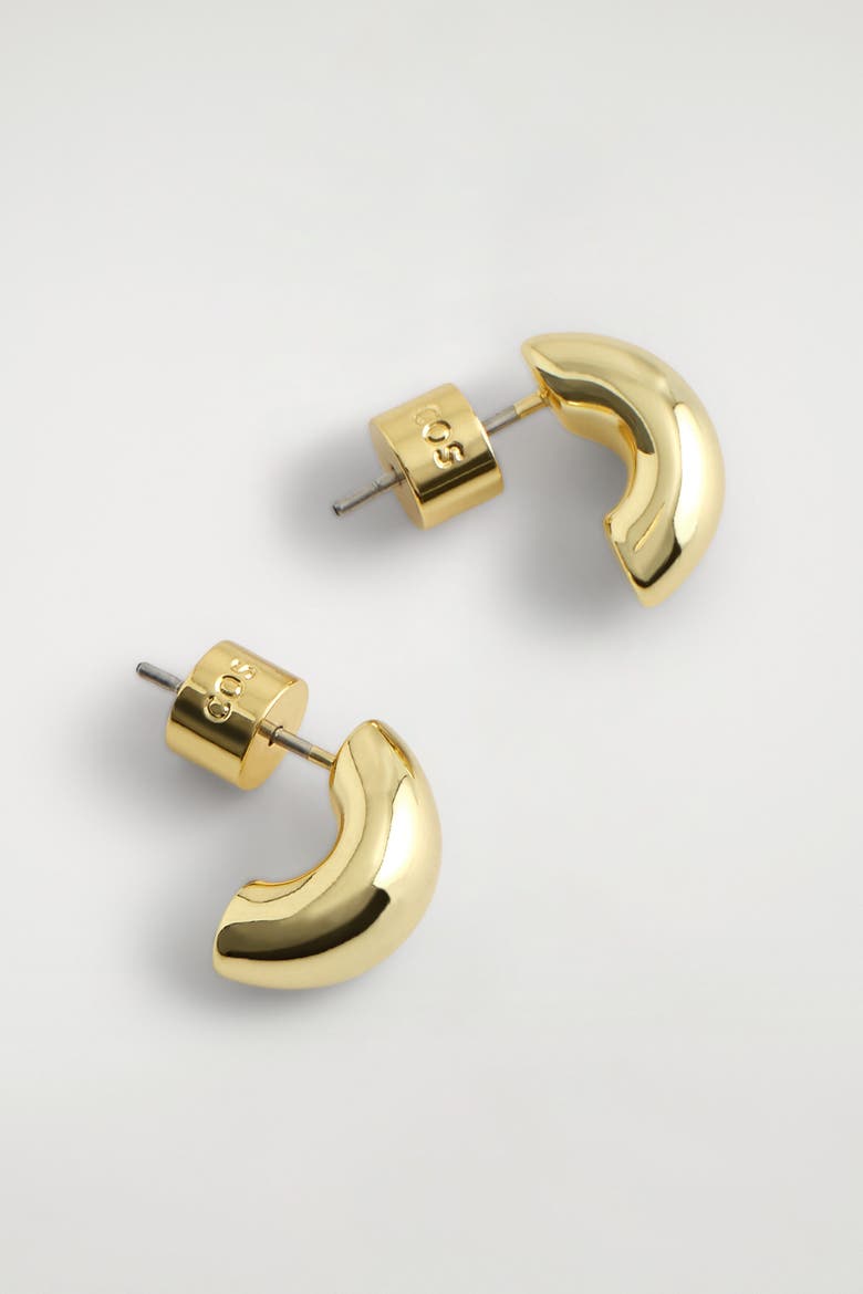 Sculptural Half-hoop Earrings, Alternate, color, GOLD