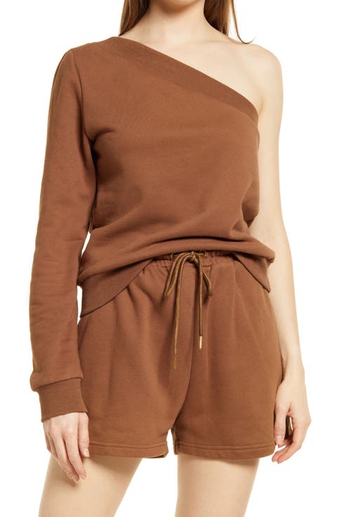 Aadi Fleece One-Shoulder Top