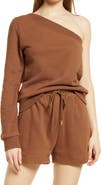 JLUXLABEL Aadi Fleece One-Shoulder Top