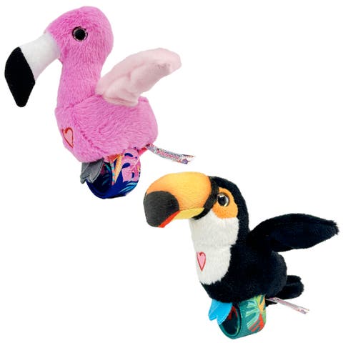 Birds 2 Pack Toucan and Flamingo Interactive Plush Toy