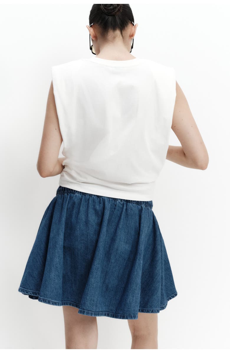 H&M Mama Flared Cotton-blend Skort, Alternate, color, Denim Blue