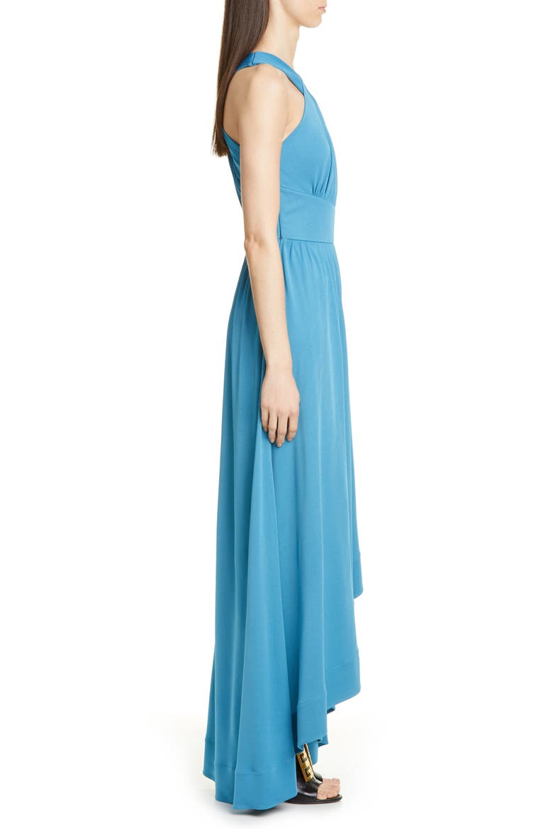 Draped One-Shoulder Crepe Jersey Gown, Alternate, color, 457-BLUE