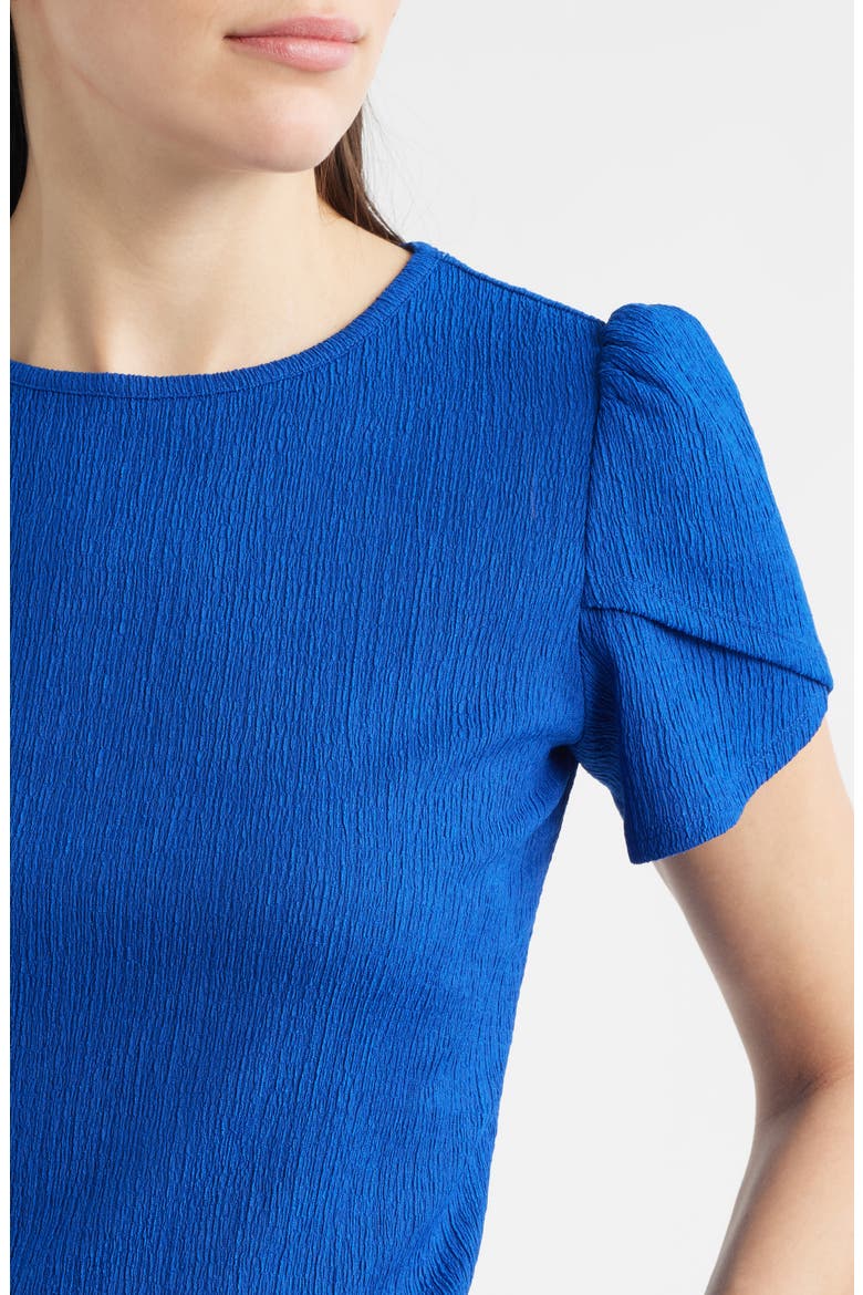 Tulip Sleeve Pebble Knit Top, Alternate, color, SANTORINI BLUE