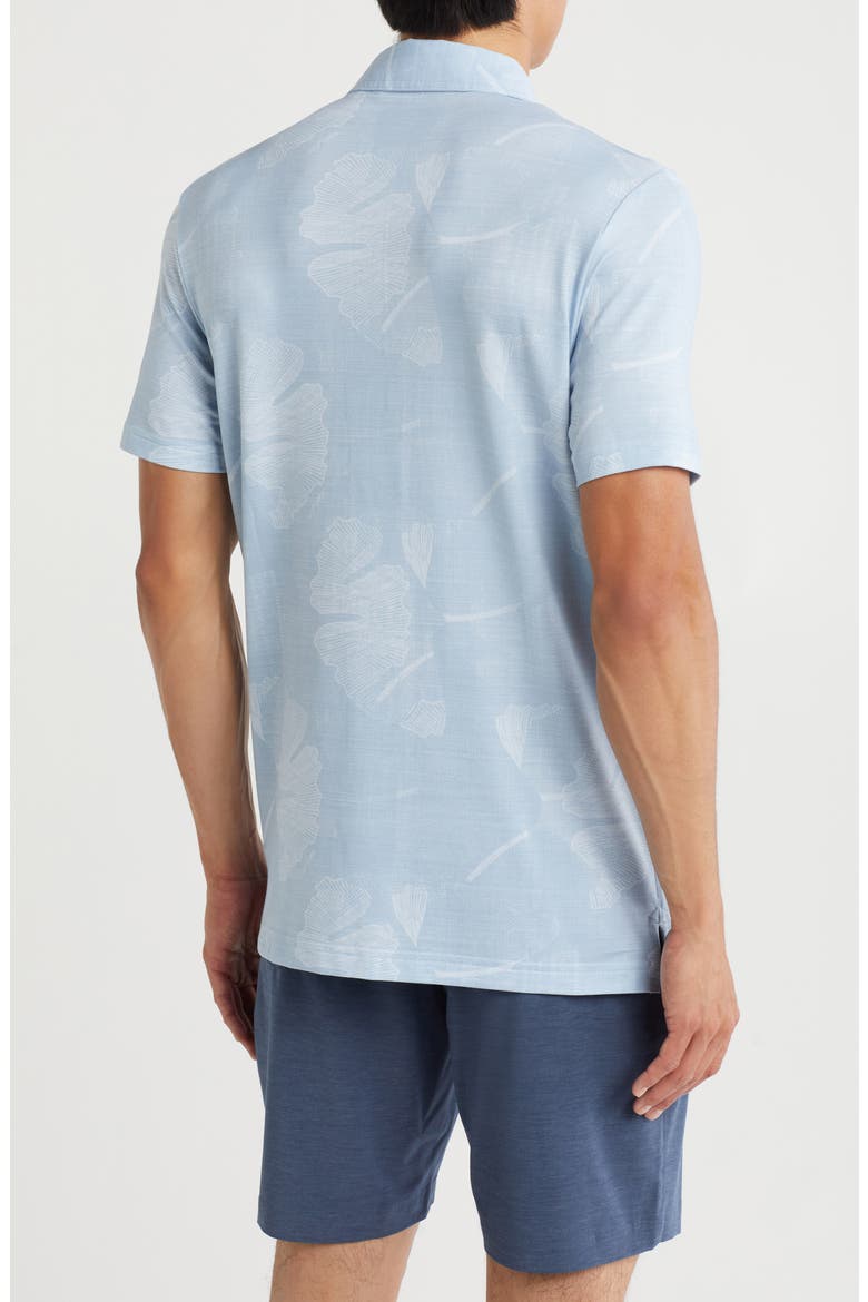 Flower Featherweight Polo, Alternate, color, HEATHER DUSTY BLUE