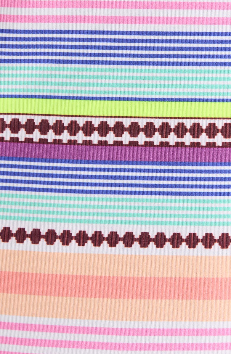 lemlem Azeb Stripe Rib Long Sleeve Rashguard, Alternate, color, Cirq Citrus