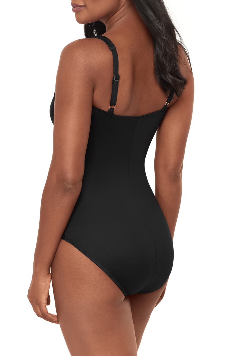 Miraclesuit<sup>®</sup> Rock Solid Polaris Swimsuit, Alternate, color, Black