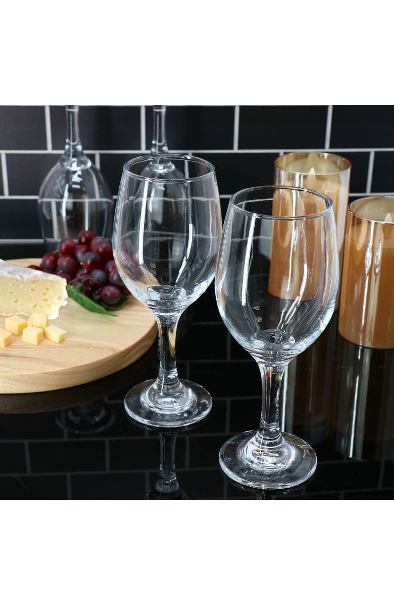 Gibson Home Belinni 4 Piece 14.2 Ounce Classic Wine Glass Set, Alternate, color, Clear