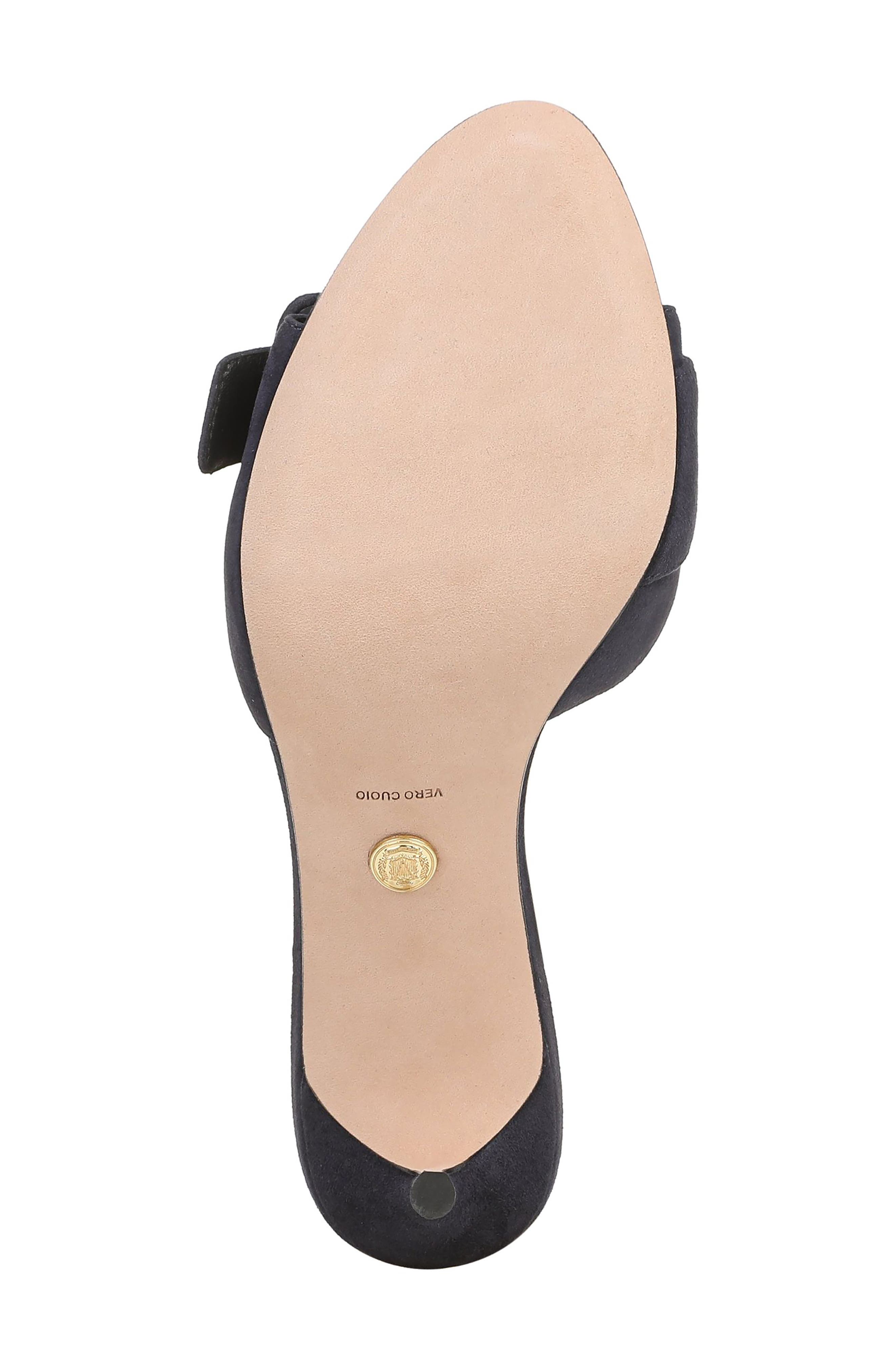 Tia Buckle Slide Sandal, Alternate, color, NAVY SUEDE