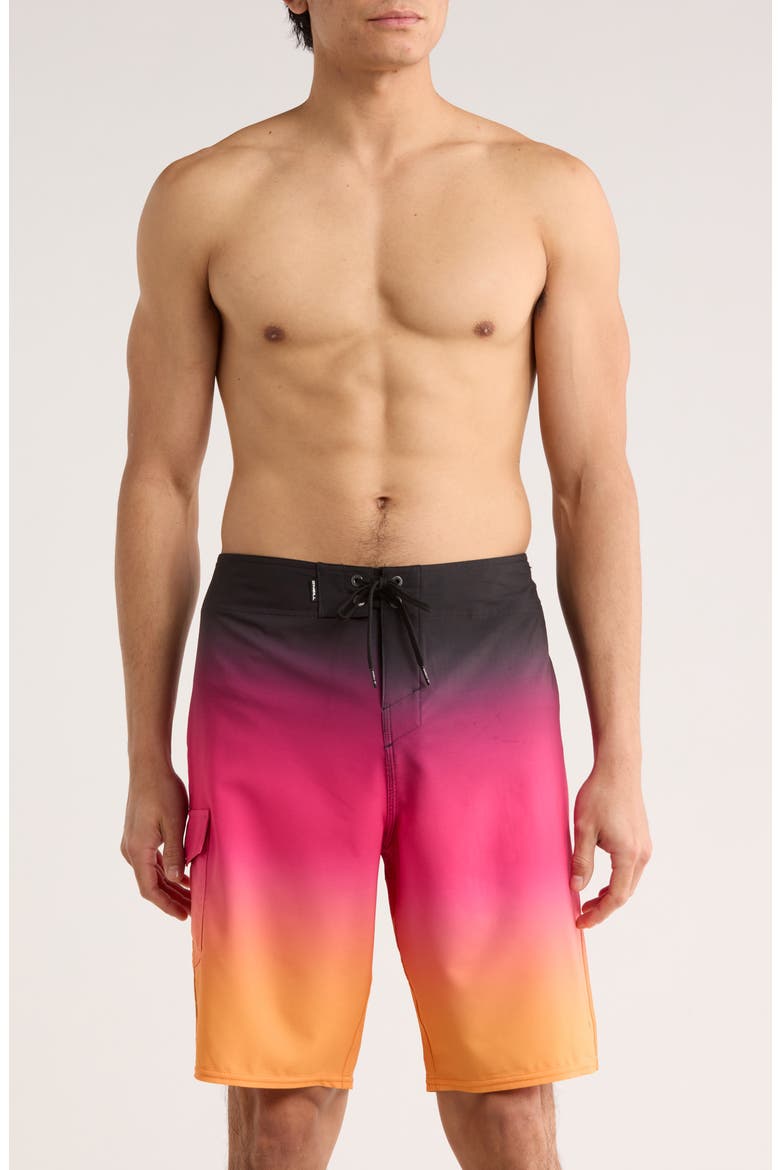 Hyperfreak Divergent Water Resistant Swim Trunks, Main, color, FUCHSIA