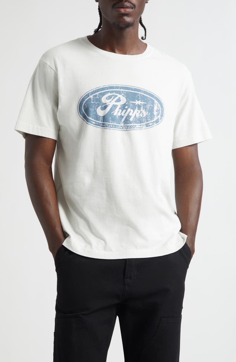 PHIPPS Trucker Logo Graphic T-Shirt, Main, color, White
