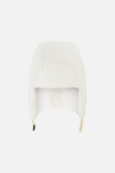 Lined Faux Fur Ear Flap Chapka with Button Chin Strap