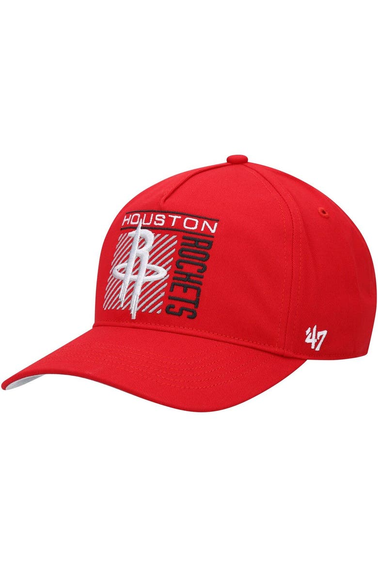 Men's '47 Red Houston Rockets Reflex Hitch Snapback Hat, Main, color, Red