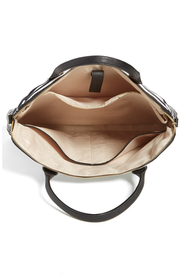 'daveney' laptop bag, Alternate, color, BLACK/ CLOTTED CREAM STRIPE