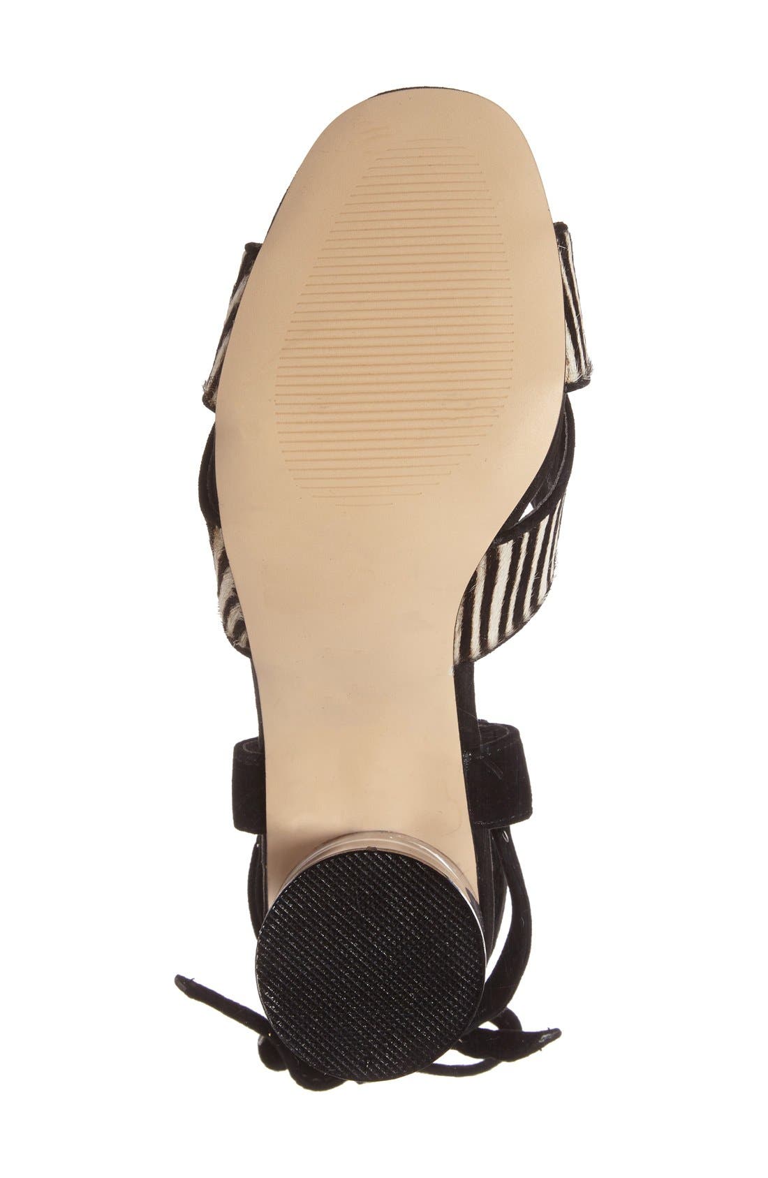 'Raffle' Ankle Strap Sandal, Alternate, color, BLACK MULTI