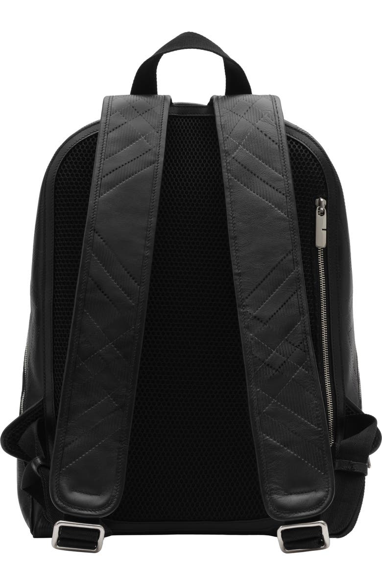 Burberry Embossed Check Backpack, Alternate, color, Black