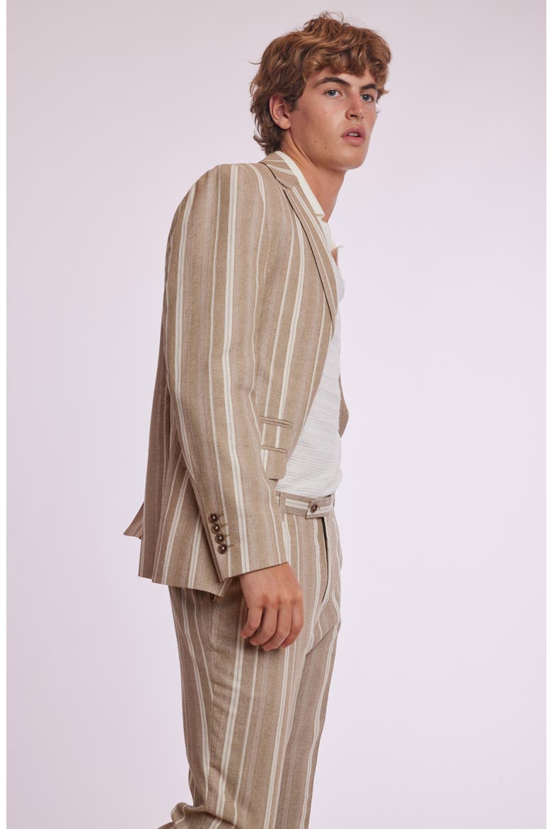 Dover Slim Fit Vertical Stripe Sport Coat, Alternate, color, TAN BEIGE STRIPES